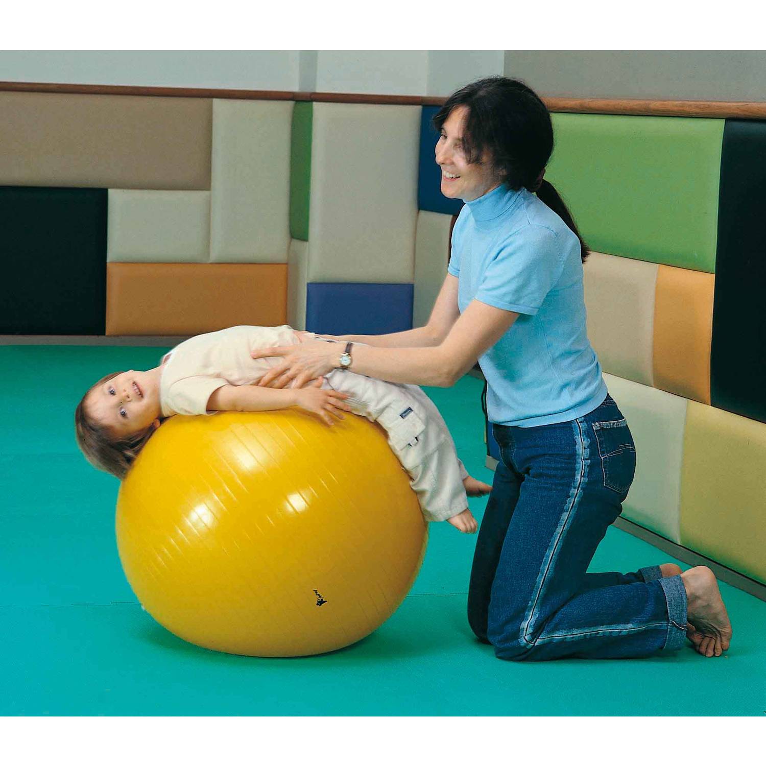 Weplay KB1303 Gymnastik Therapie Ball gelb, 85cm, gelb