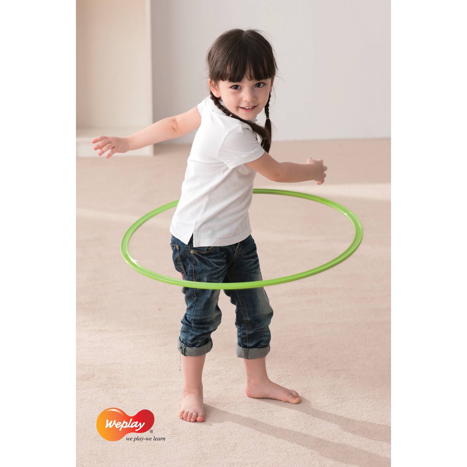 Weplay KM2003 Hula Hoop Reifen, bunt, 8-teilig (1 Set)