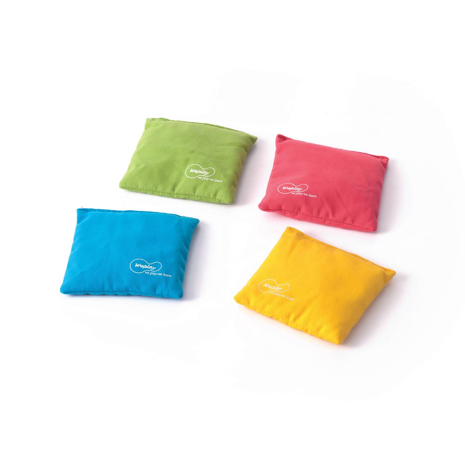 Weplay KM2007 Bohnensäckchen, 12 x 12 cm, mehrfarbig (10er Pack)