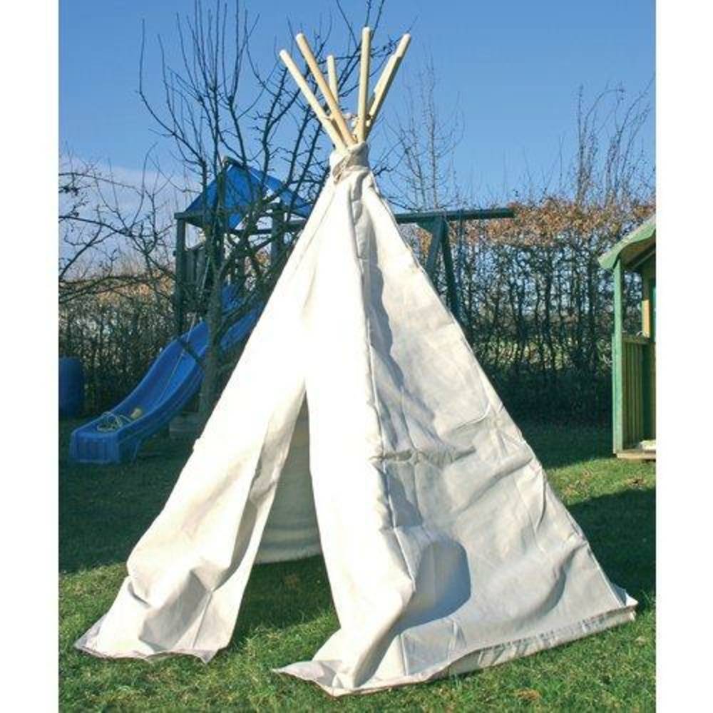 EDUPLAY 110-069 Tipi Zelt, Spielzelt, klein, Ø 140cm, Höhe ca. 165 cm, natur