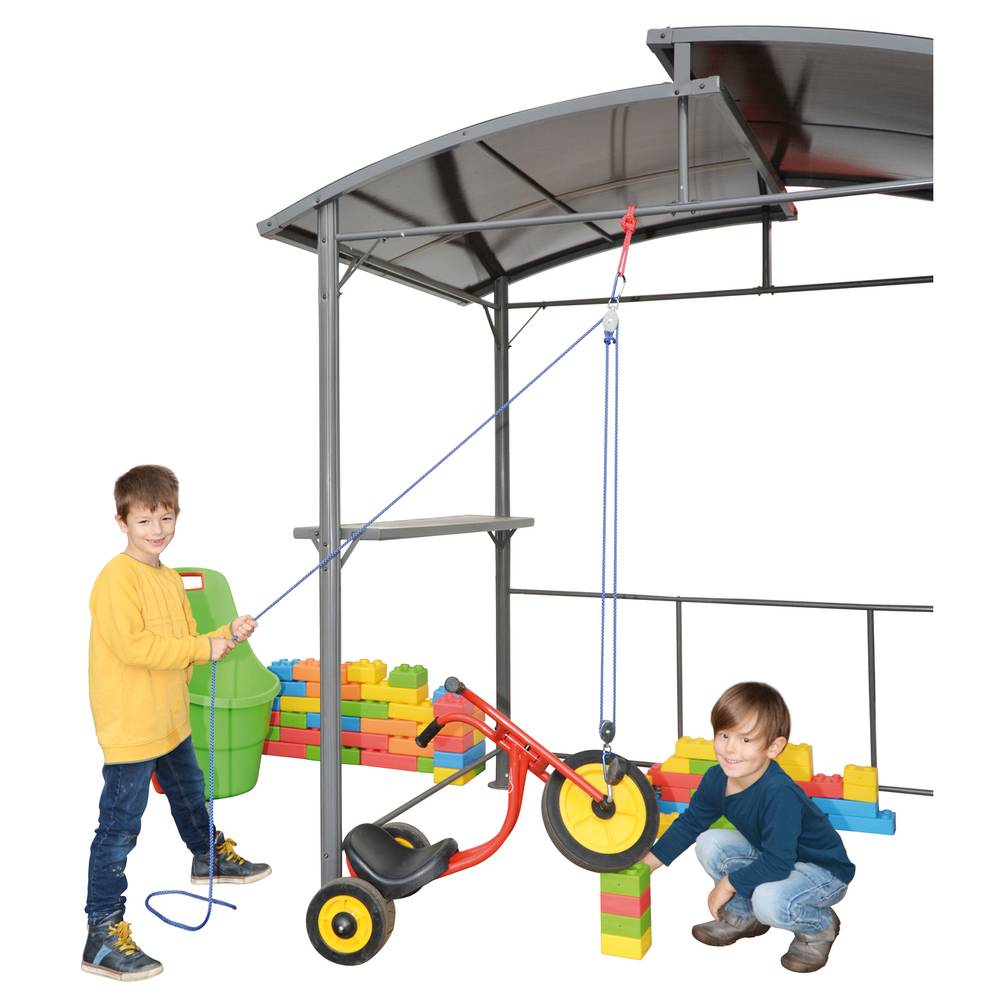 EDUPLAY 150-003 Flaschenzug, 5-teilig (Farbe zufällig, 1 Set)