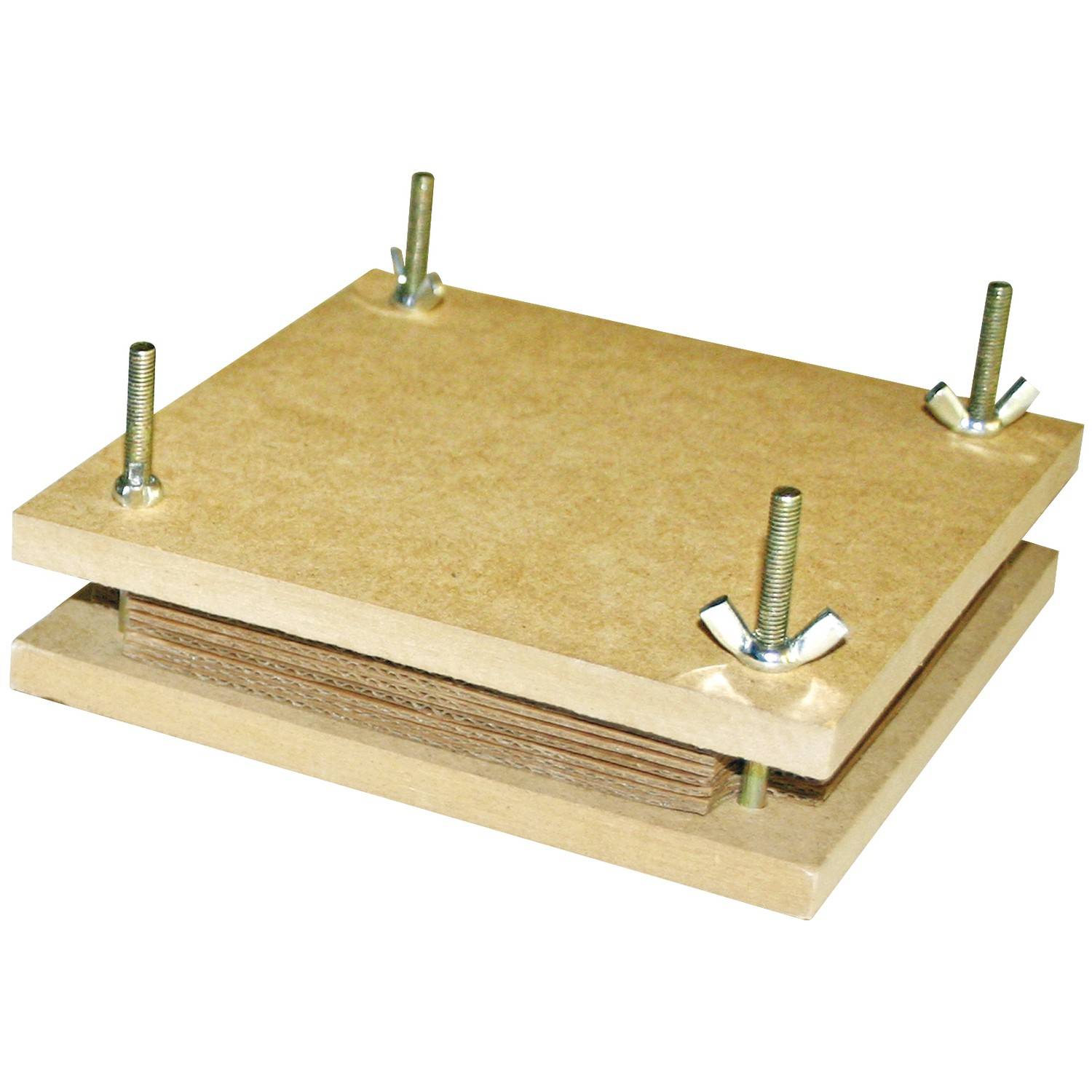 EDUPLAY 150-071 Blumenpresse, Holz, 14,5 x 14,5 x 4 cm, natur