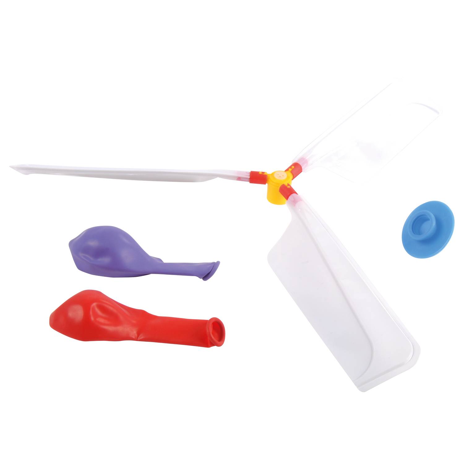 EDUPLAY 130197 Luftballon Helikopter, 7-teilig (Farbe zufällig, 1 Set)