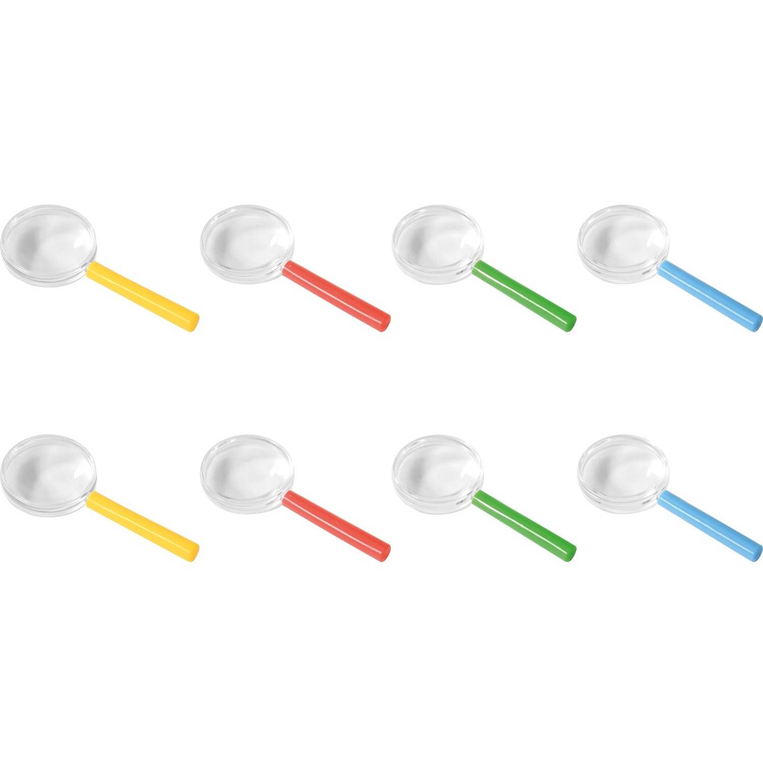 EDUPLAY 150105 Bunte Lupen, 9,8 x 4,2 x 0,8 cm, Kunststoff, 8-teilig (Farbe zufällig, 1 Set)