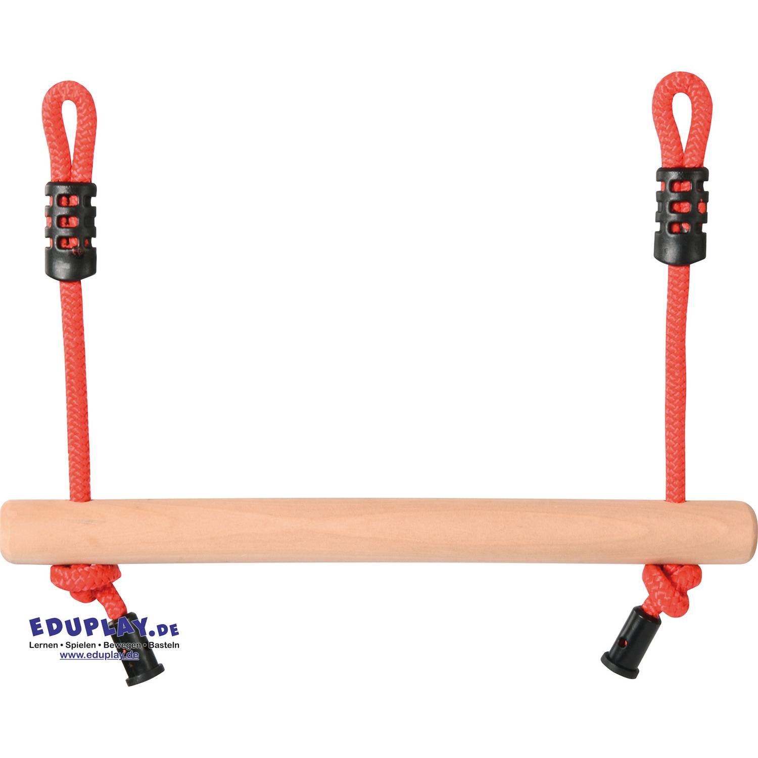 EDUPLAY 170391 Ninja Line, 2 Affenschaukeln, 2 Turnringe & 3 Seilknoten, mehrfarbig (12 m)