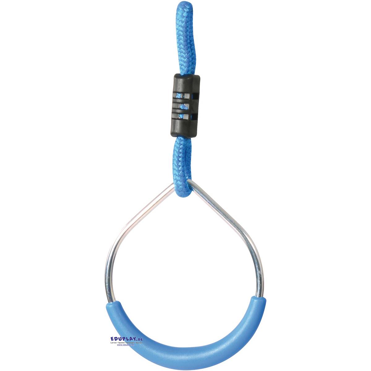 EDUPLAY 170391 Ninja Line, 2 Affenschaukeln, 2 Turnringe & 3 Seilknoten, mehrfarbig (12 m)