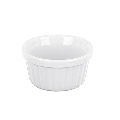 Ragout-Fin-Form "Prisma" Steingut, Ø 9cm, H 5cm, weiß (1 Stück)