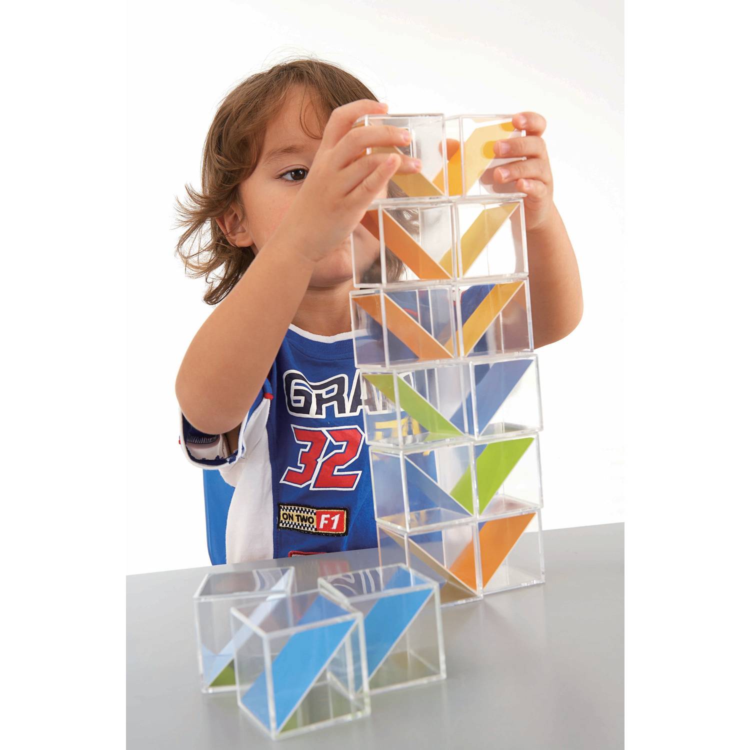 Weplay KC2001 Kreativ Crystal Blocks Bausteine, mehrfarbig, 16-teilig (1 Set)