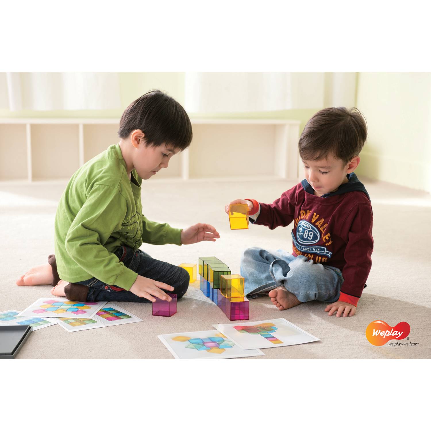 Weplay KC2002 Kreativ Regenbogen Crystal Bausteine, mehrfarbig, 16-teilig (1 Set)