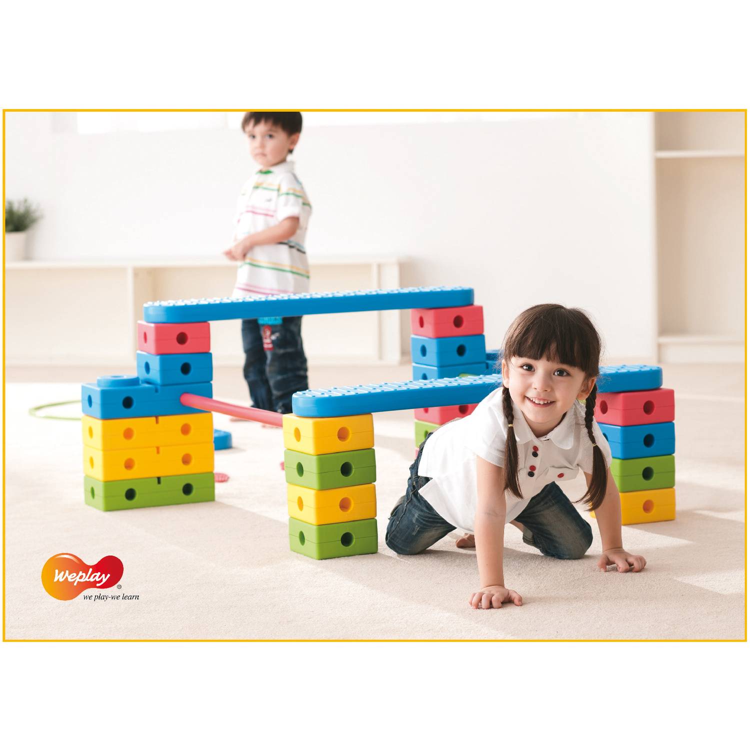 Weplay KM2000-034 Universal Motorik Basic Parcours, bunt, 34-teilig (1 Set)