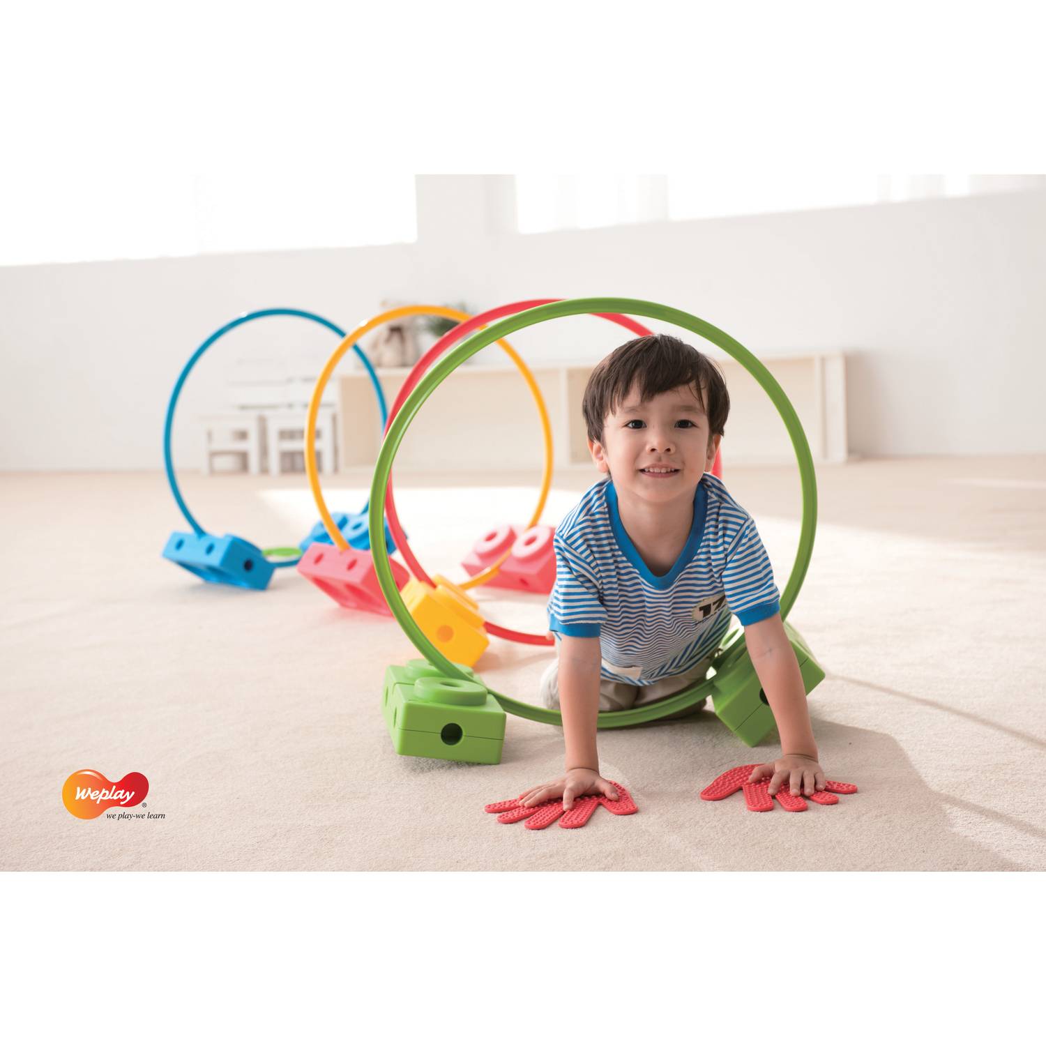 Weplay KM2000 Universal Motorik Parcours Set A, bunt, 114-teilig (1 Set)
