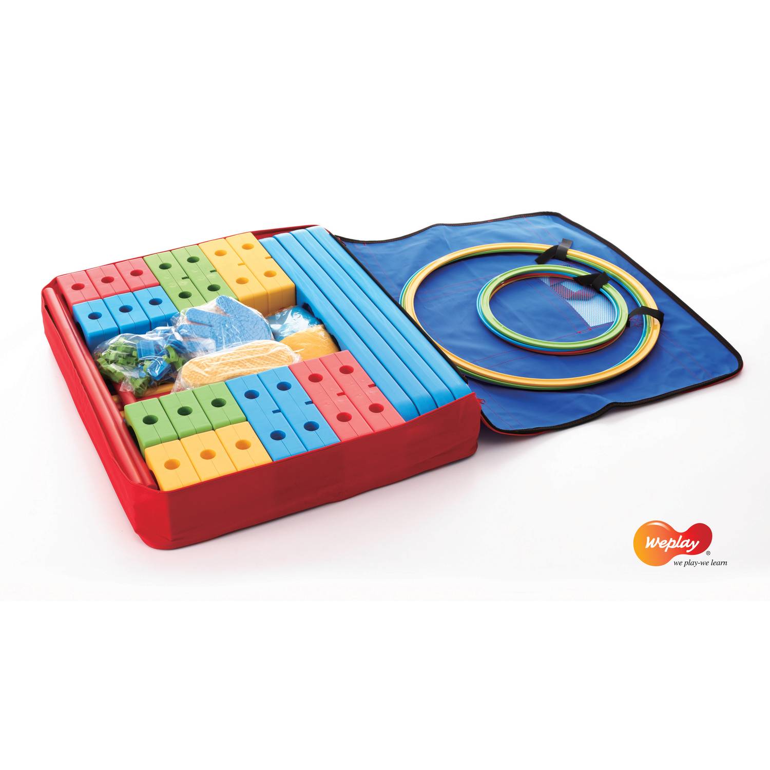 Weplay KM2000 Universal Motorik Parcours Set A, bunt, 114-teilig (1 Set)