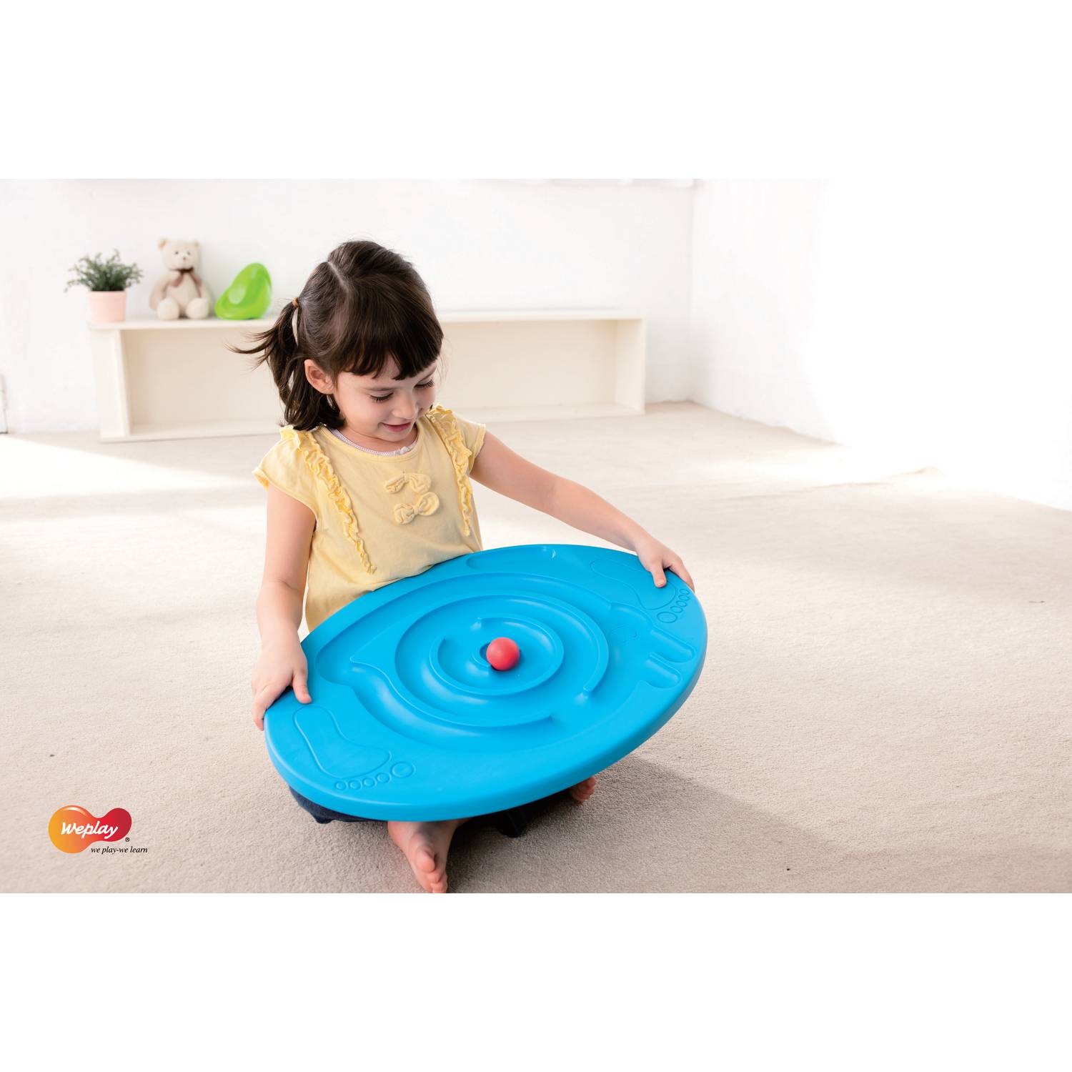 Weplay KP0001 Balance Labyrinth Schnecke mit 3 Bällen, blau