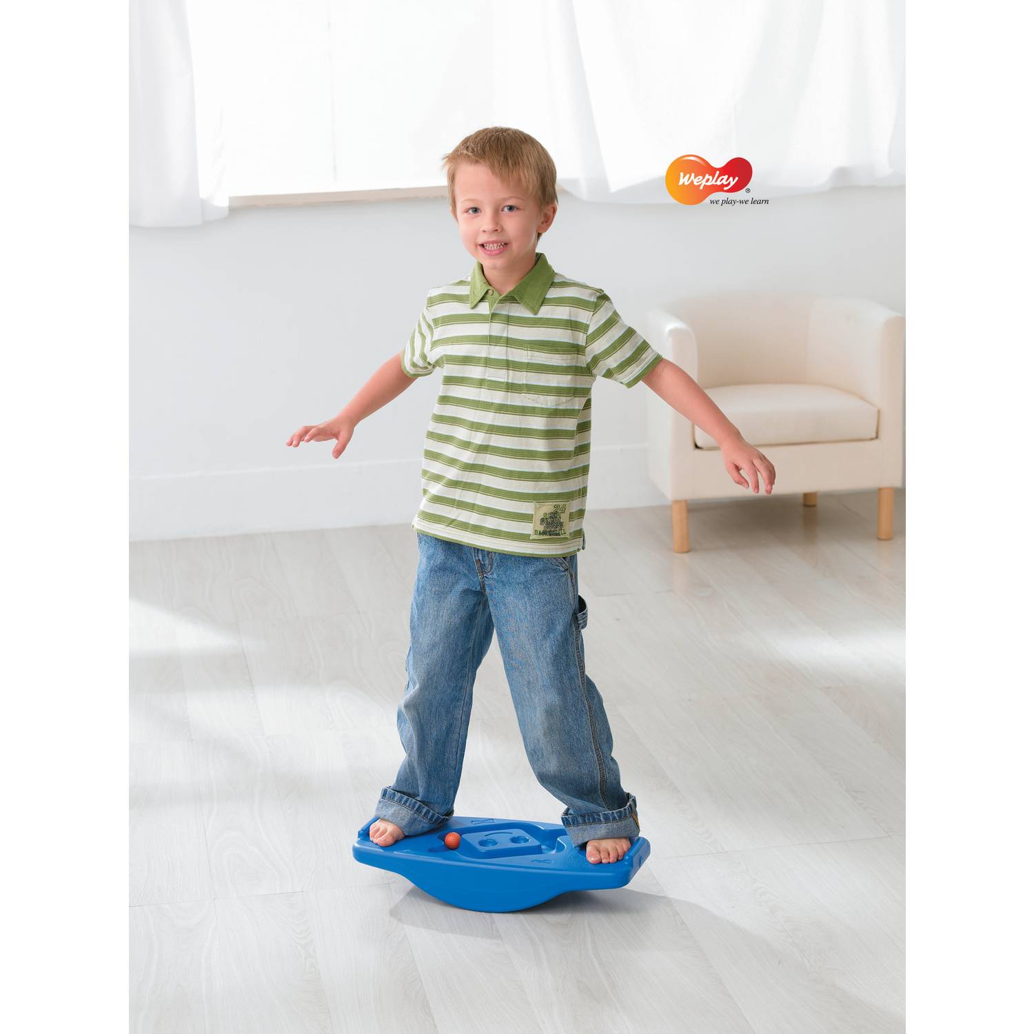 Weplay KP1002.1 Balance Wippe B für Kinder, blau