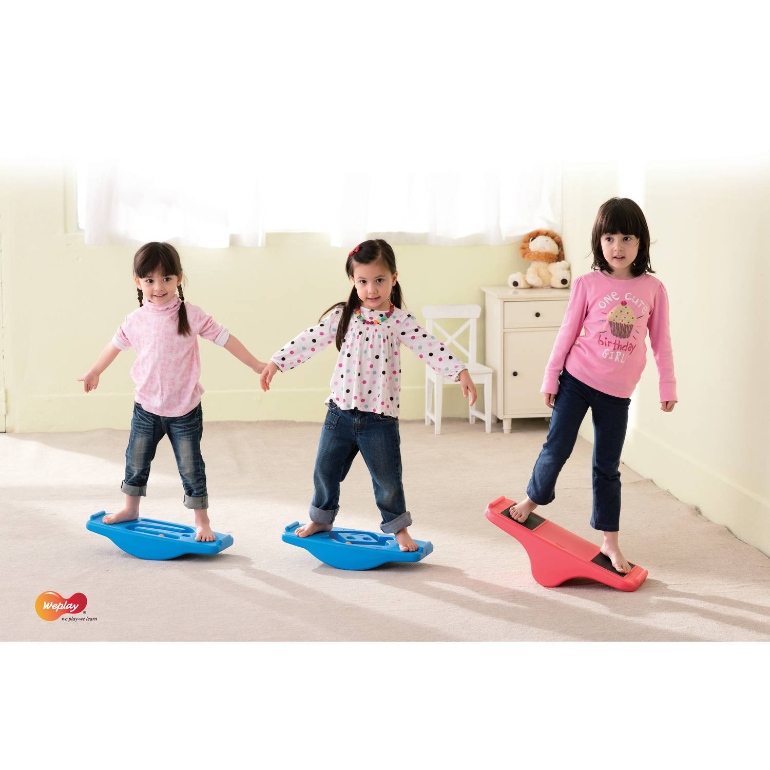 Weplay KP1002.1 Balance Wippe B für Kinder, blau
