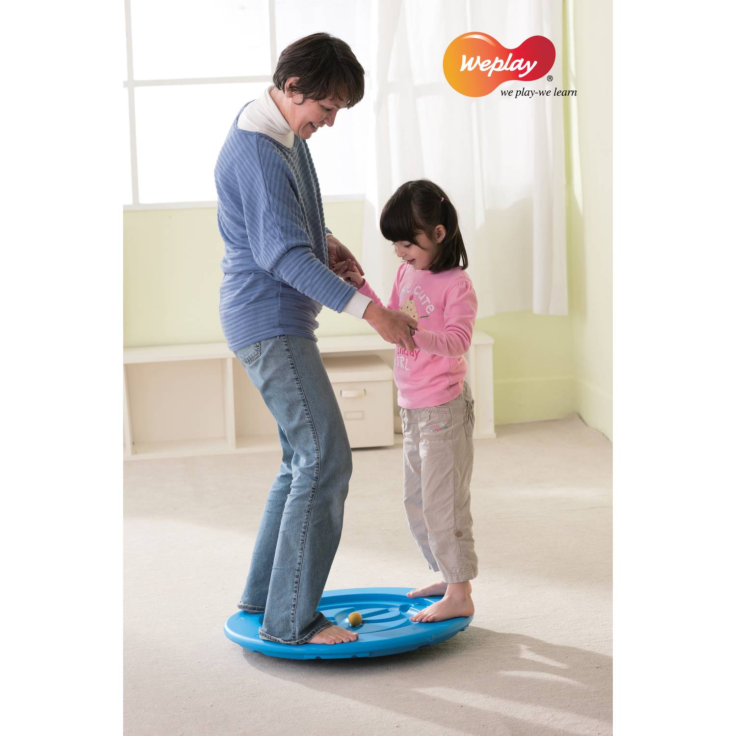 Weplay KP0003 Tai Chi Taiji Balance Board blau Größe L, blau
