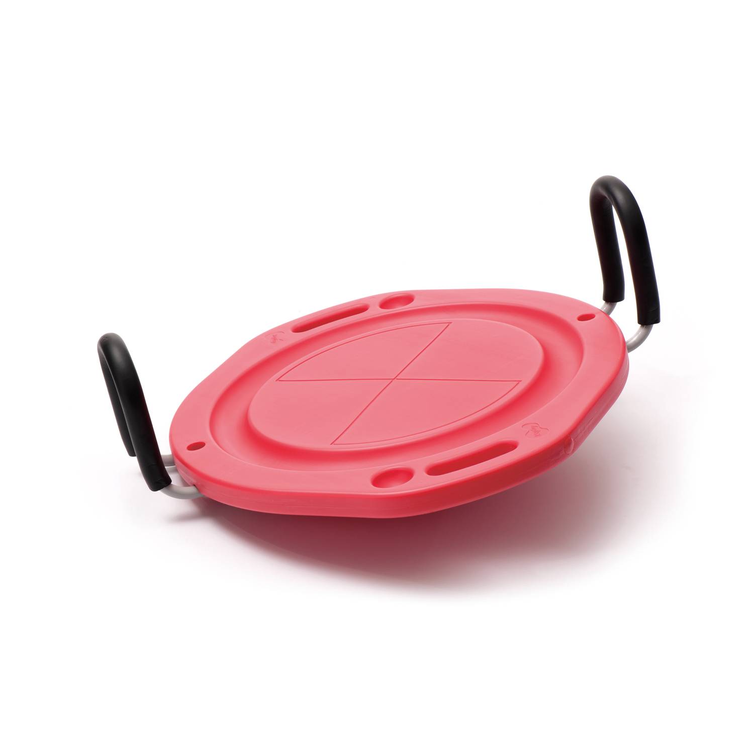 Weplay KP2003.1 Rotationsbrett, Balance Board rot mit 2 Griffen, Größe S, rot