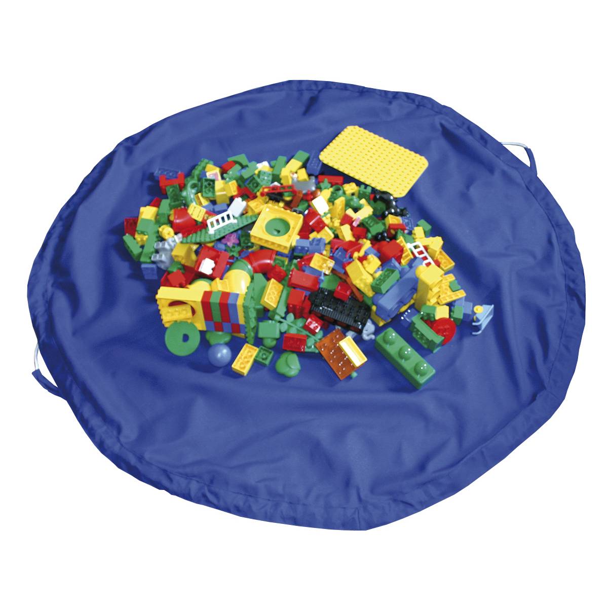 EDUPLAY 100003 2in1 Aufräumsack & Spieldecke, 100% Polyester, Ø 135 cm, blau