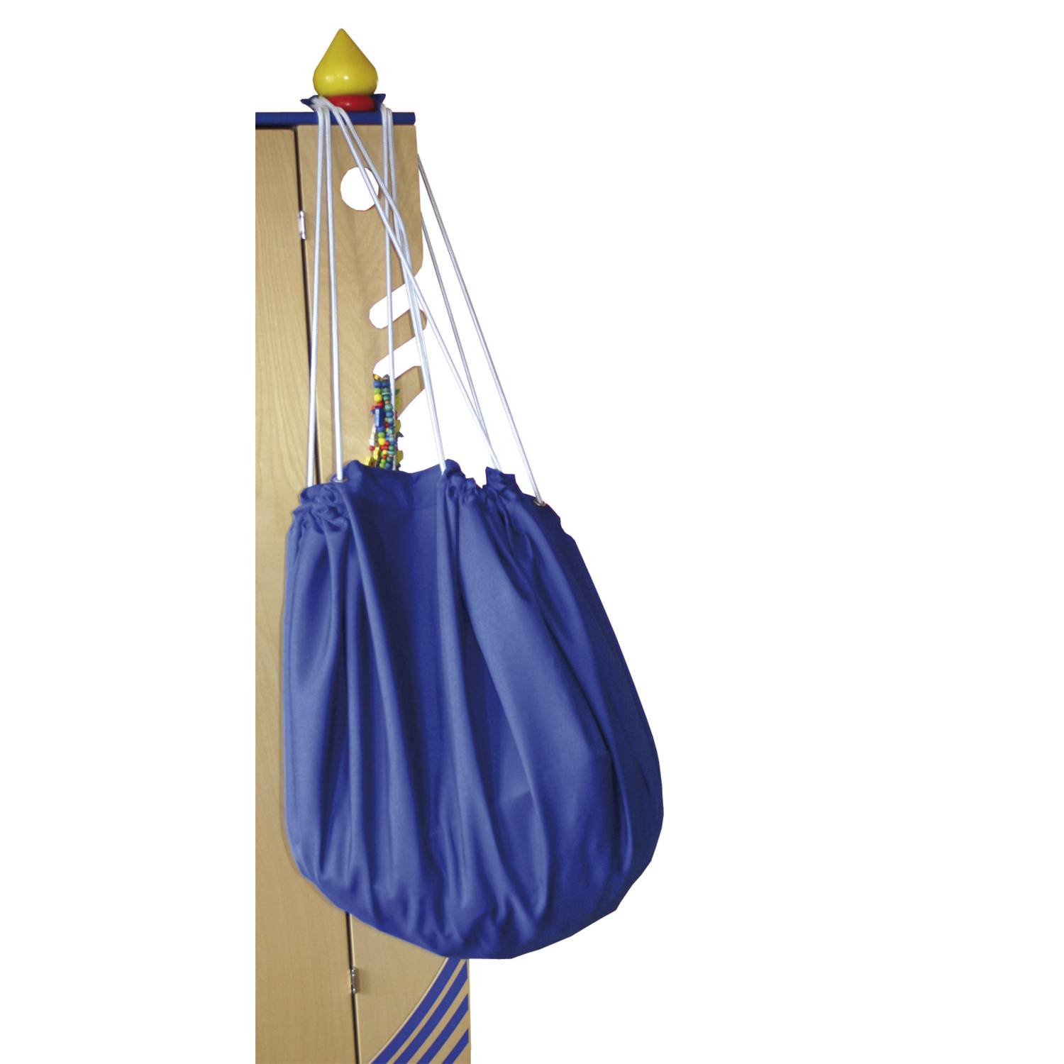 EDUPLAY 100003 2in1 Aufräumsack & Spieldecke, 100% Polyester, Ø 135 cm, blau