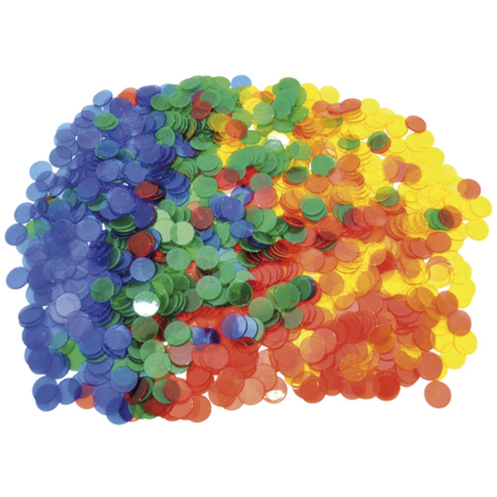 EDUPLAY 120-155 Zählchips, mehrfarbig/transparent, 1000-teilig (1 Set)