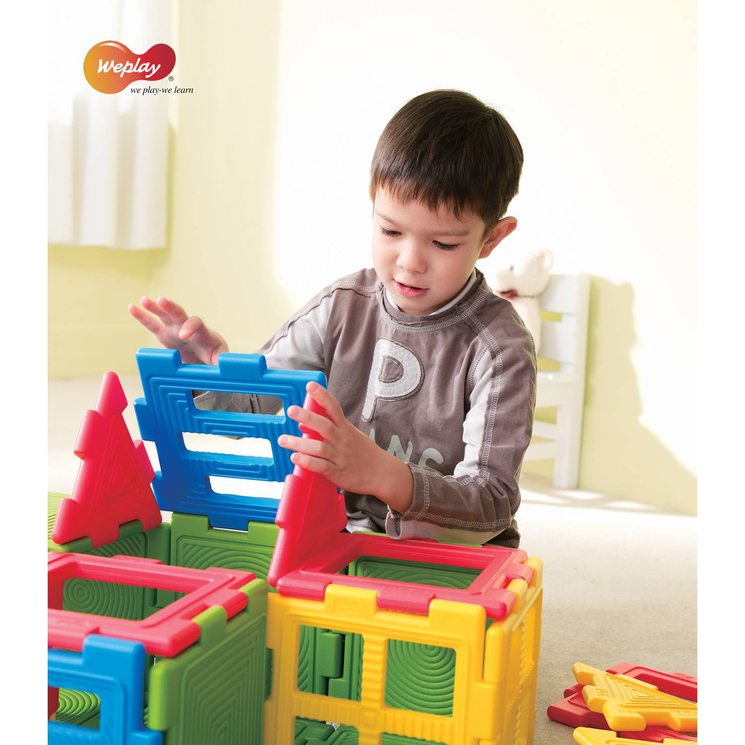 Weplay KC3002 We-Blocks Minis Bauelemente, bunt, 56-teilig (1 Set)
