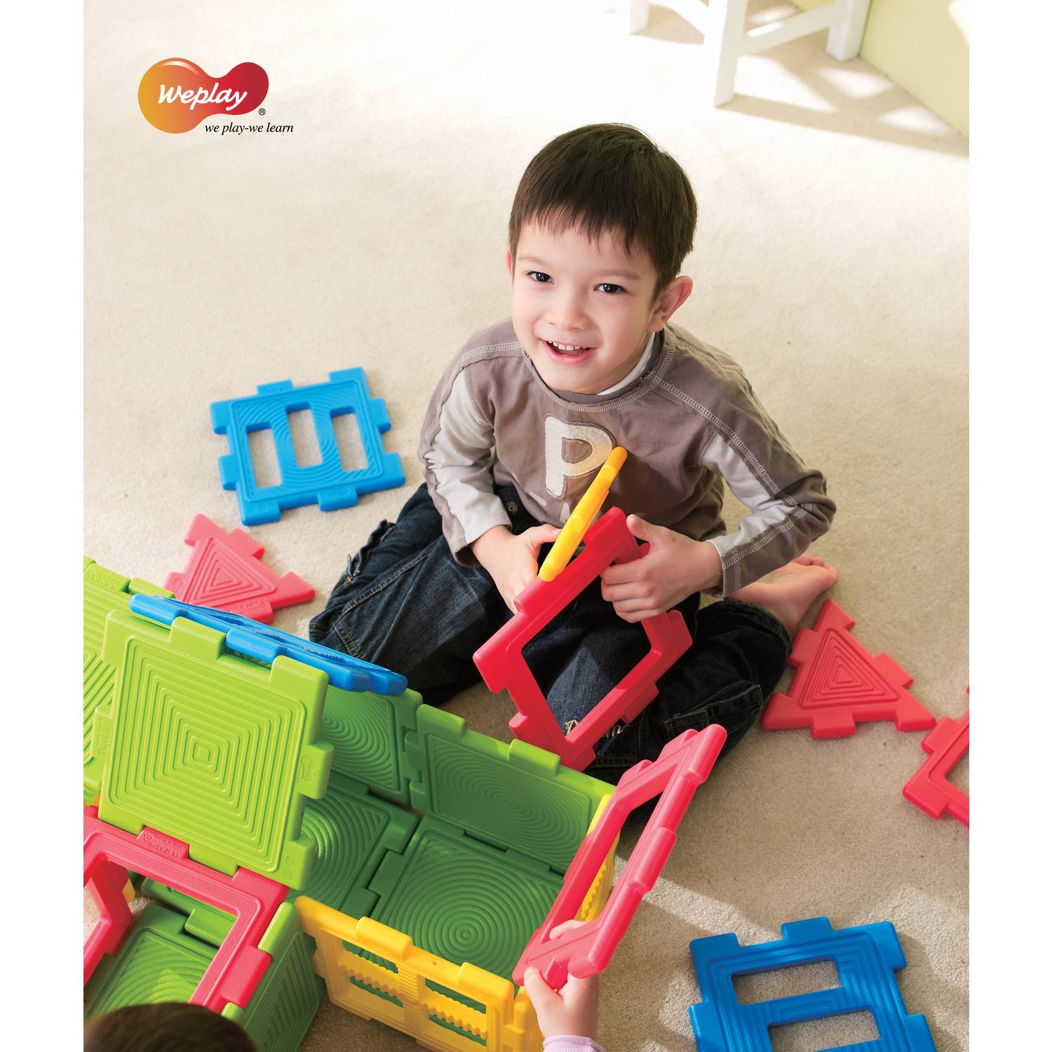 Weplay KC3002 We-Blocks Minis Bauelemente, bunt, 56-teilig (1 Set)