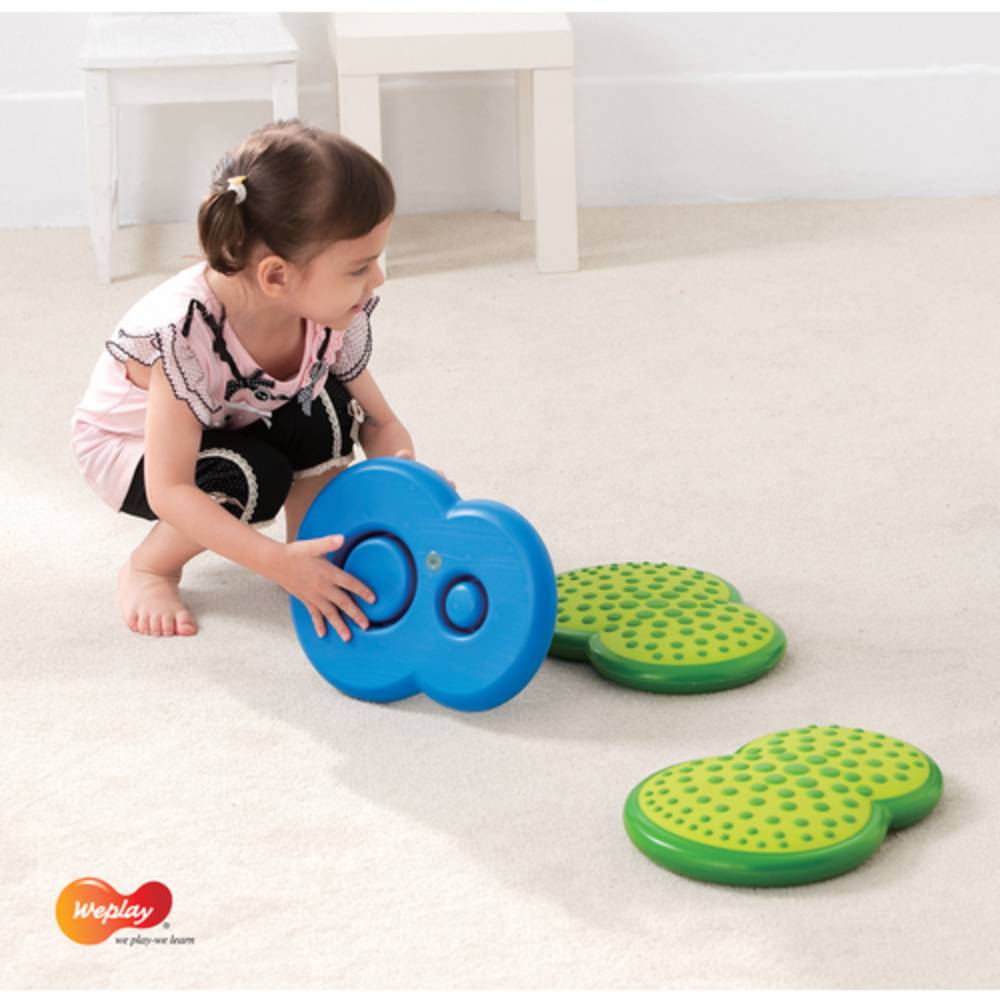 Weplay KT0012 Balancier Wolken Elemente mit Tasche, blau/grün, 4-teilig (1 Set)