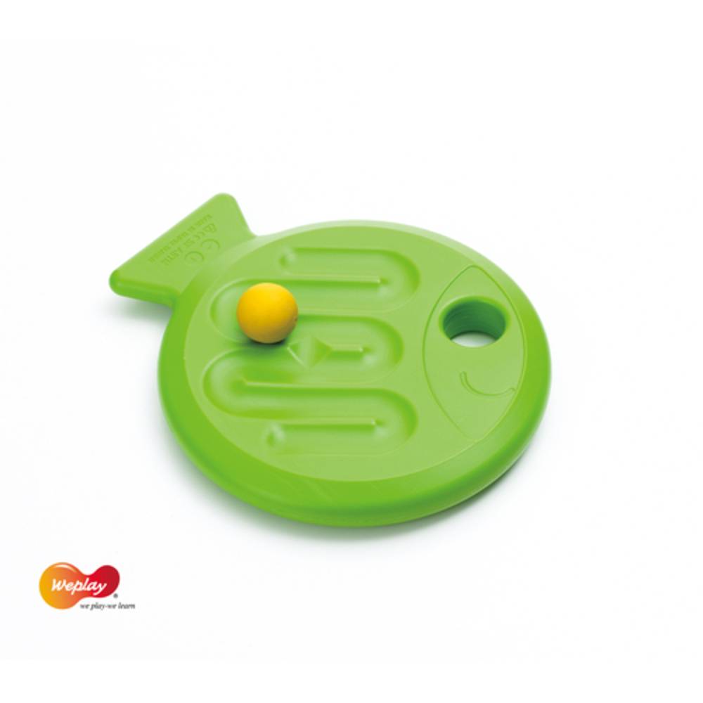 Weplay KF0005 Tricky Fish Balance Fisch, grün mit 2 Kugeln, grün