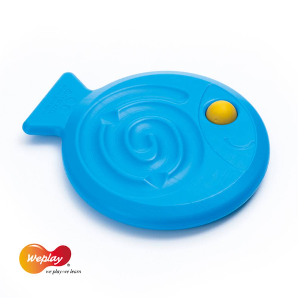 Weplay KF0006 Tricky Fish Balance Fisch, blau mit 2 Kugeln, blau