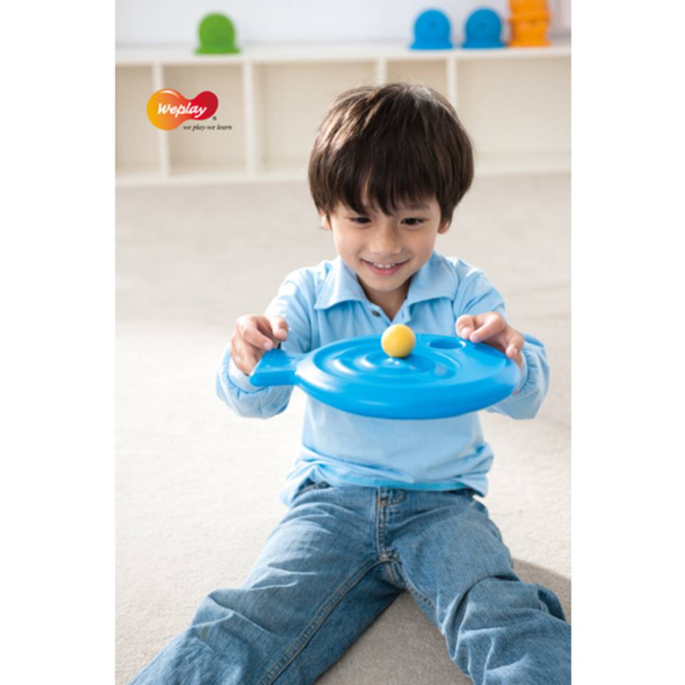 Weplay KF0006 Tricky Fish Balance Fisch, blau mit 2 Kugeln, blau