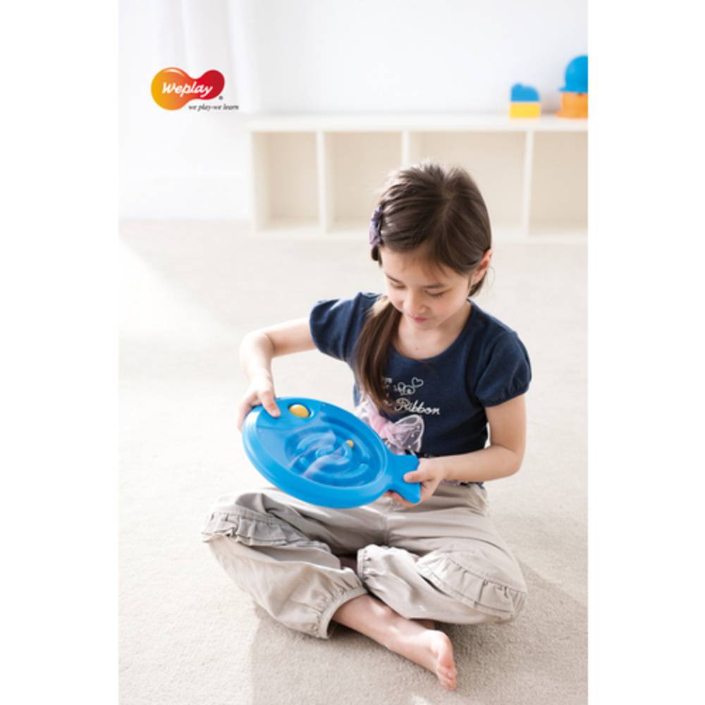 Weplay KF0006 Tricky Fish Balance Fisch, blau mit 2 Kugeln, blau