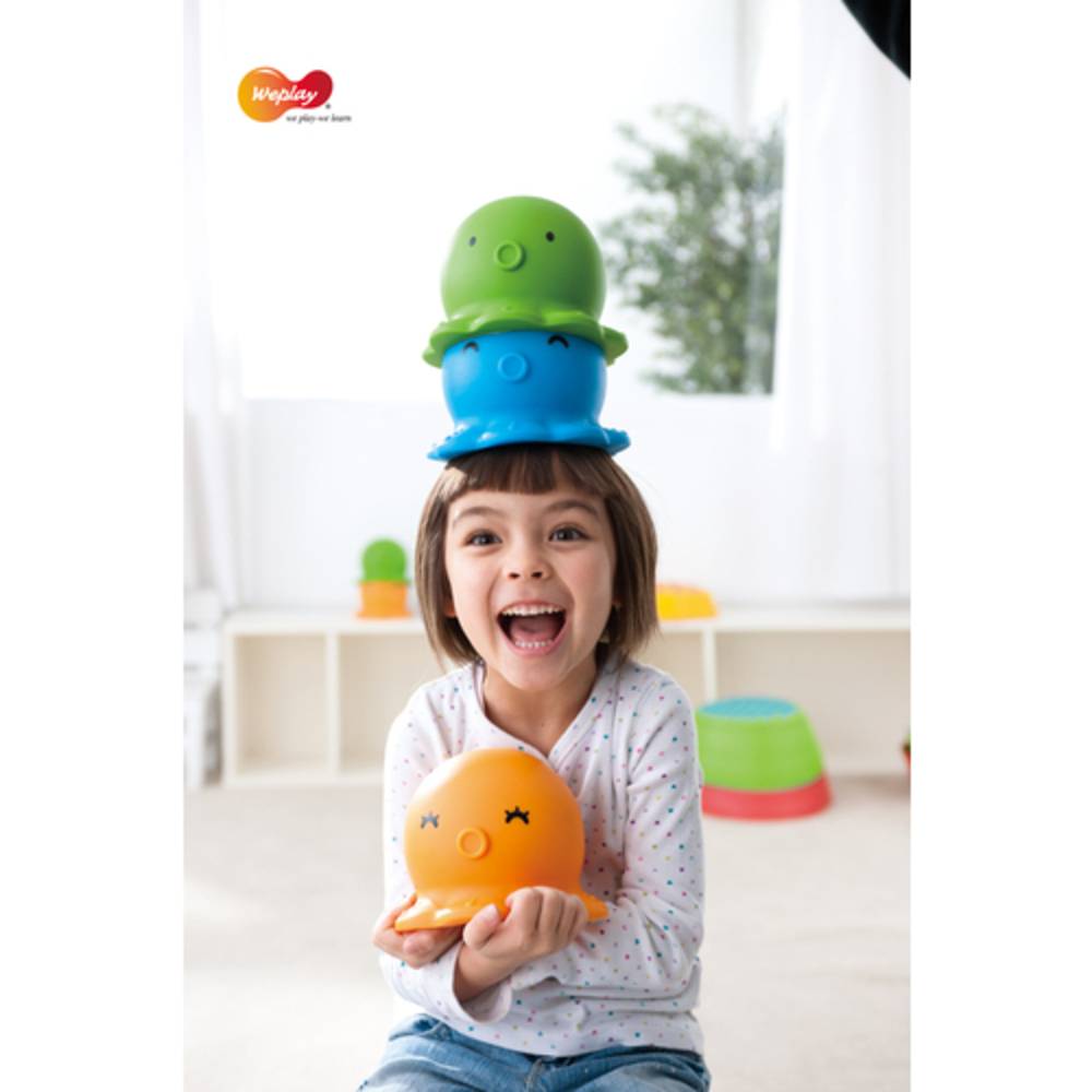 Weplay KP6106 The Takos Octopus Balance Figuren, bunt, 3-teilig (1 Set)