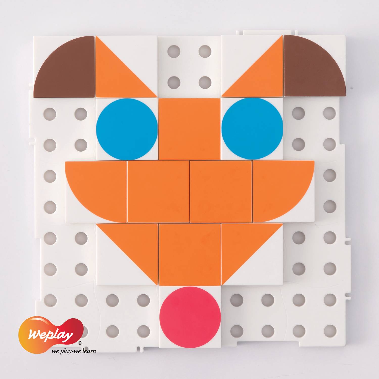 Weplay KC2009 Puzzle Fun, Farben & Formen lernen, Puzzleelemente in 6 Farben, bunt, 75-teilig (1 Set)