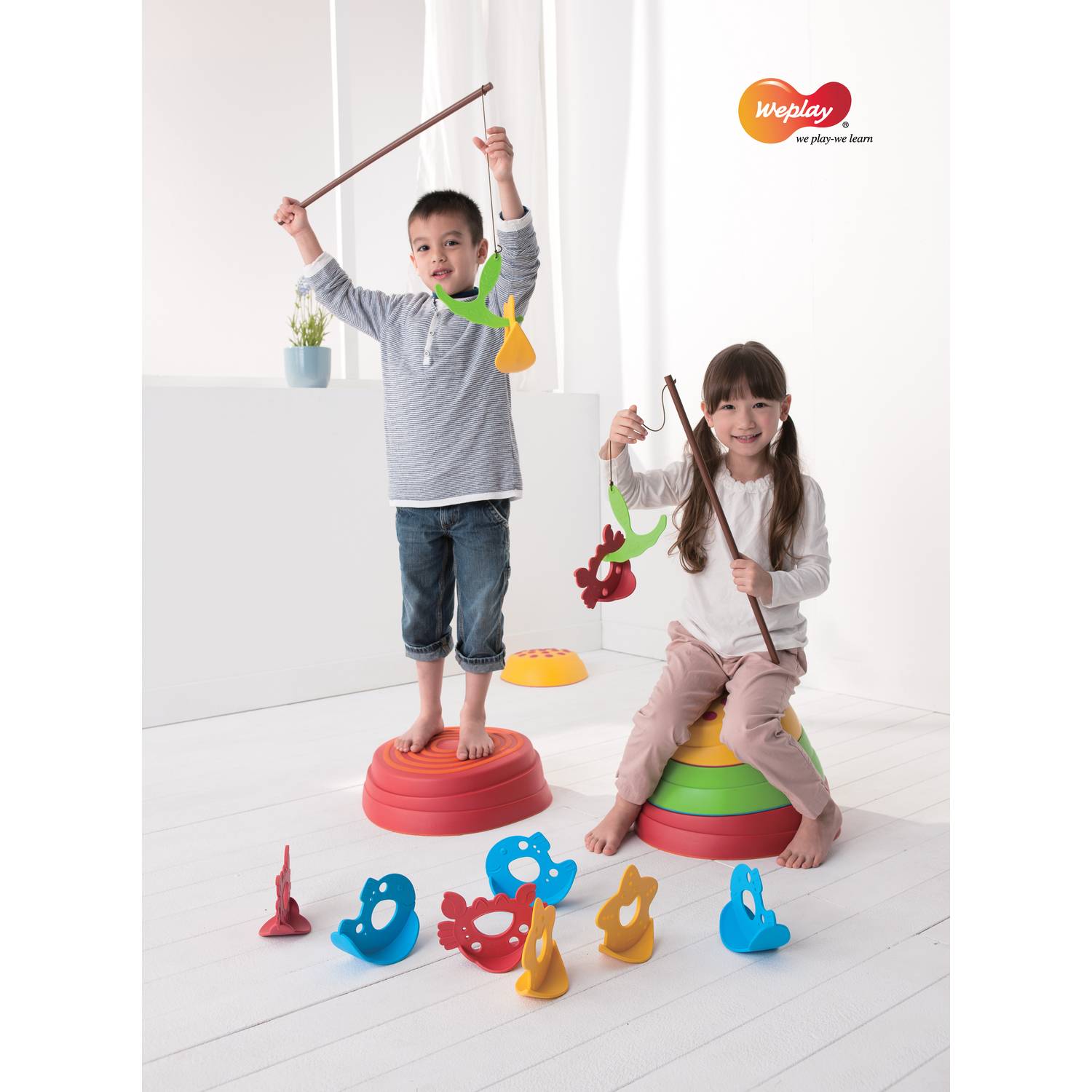 Weplay KF0008 Angelspiel Rock'n'Fish, mehrfarbig (1 Set)