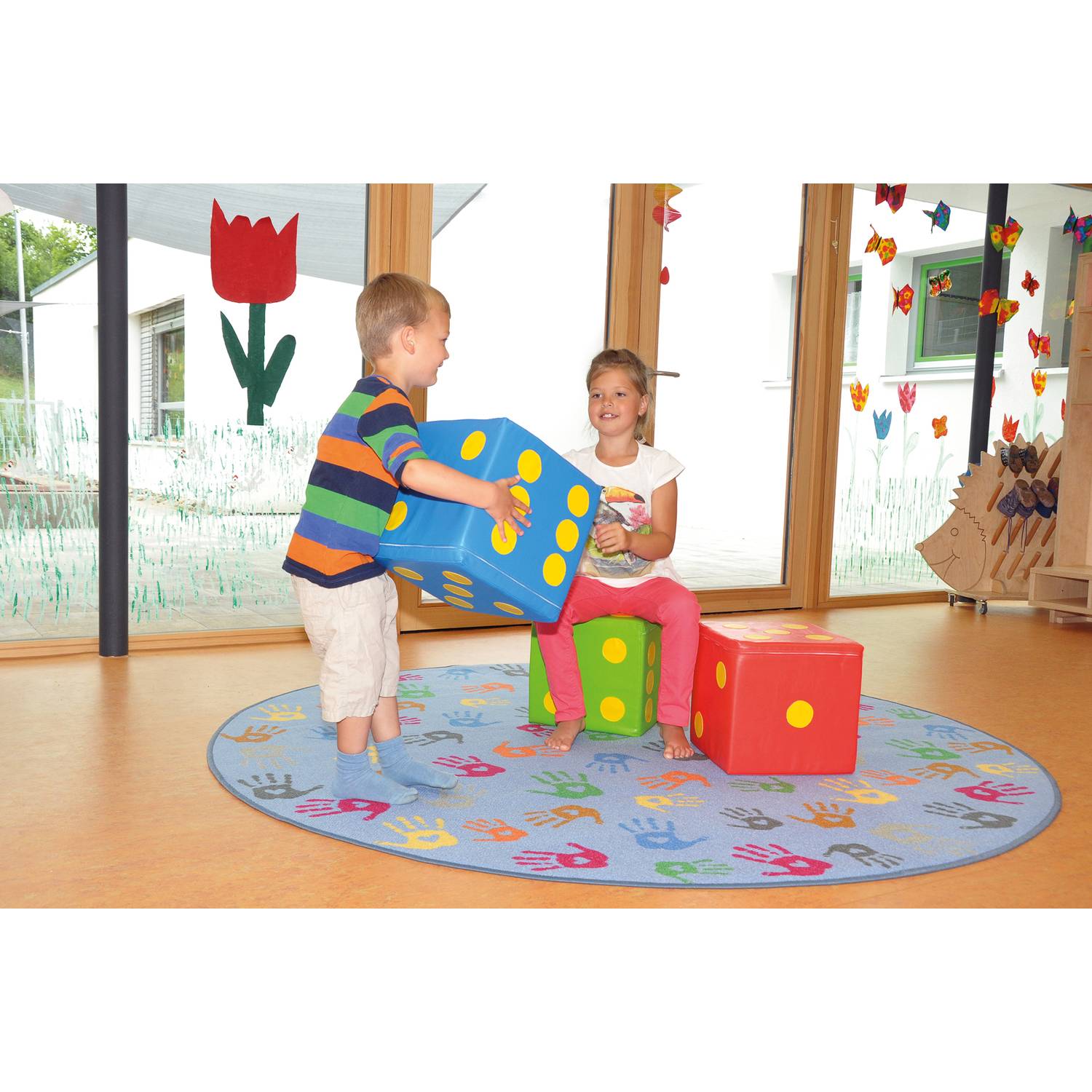 EDUPLAY 110241 Soft Würfel, 30 x 30 x 30 cm, grün