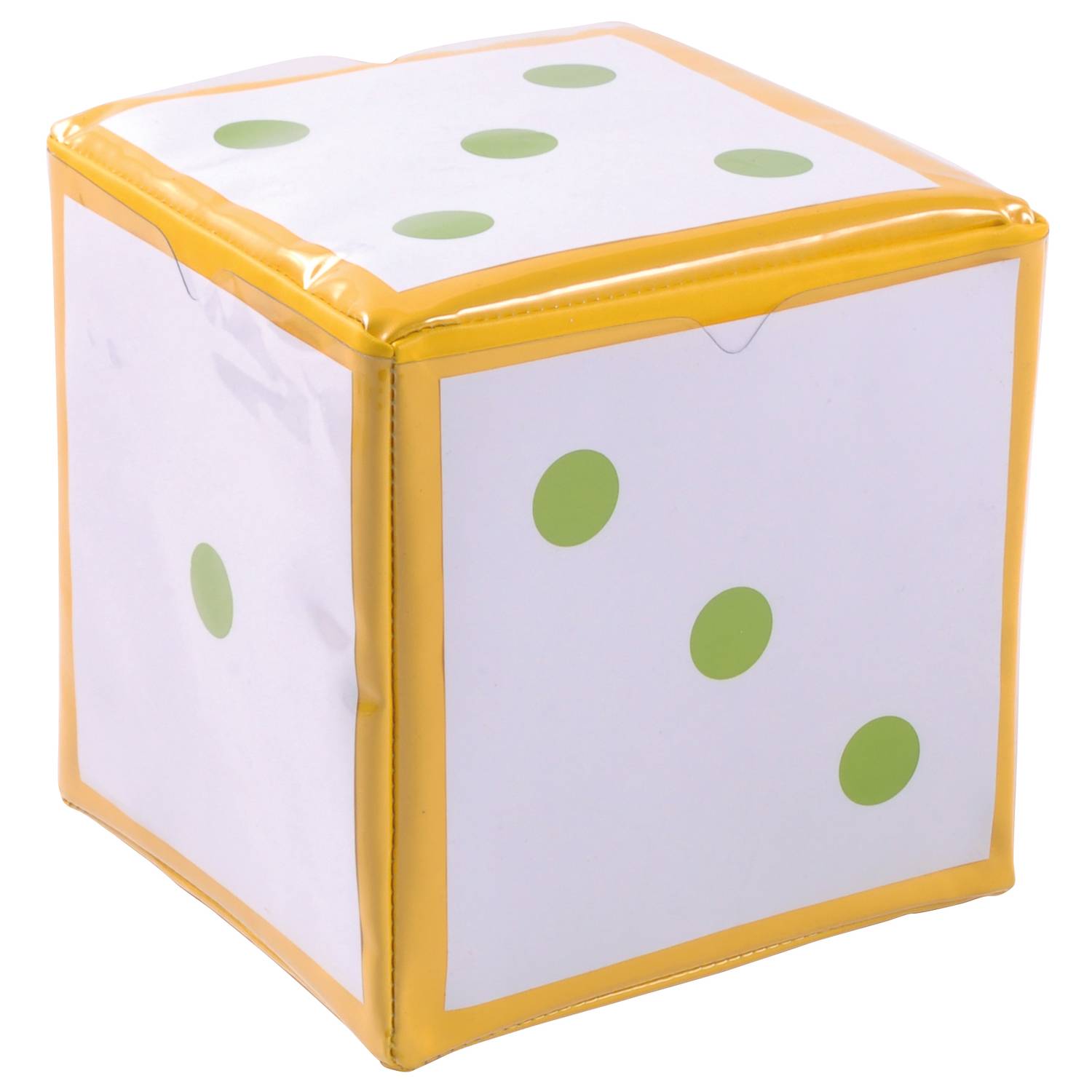 EDUPLAY 120274 Schaumstoff-Würfel mit Taschen, 15,5 x 15,5 cm, gelb