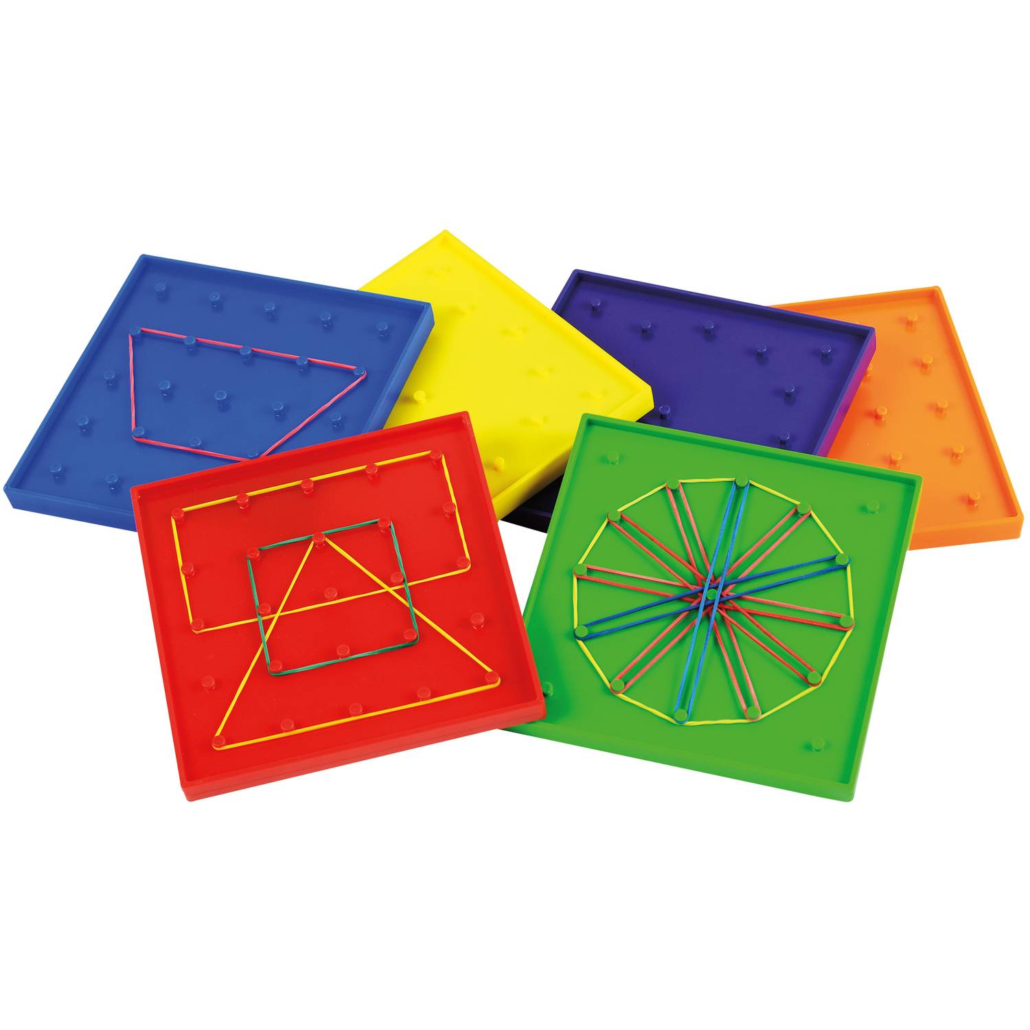 EDUPLAY 120384 Geo Brett, 12,5 cm, mehrfarbig, 6-teilig (1 Set)