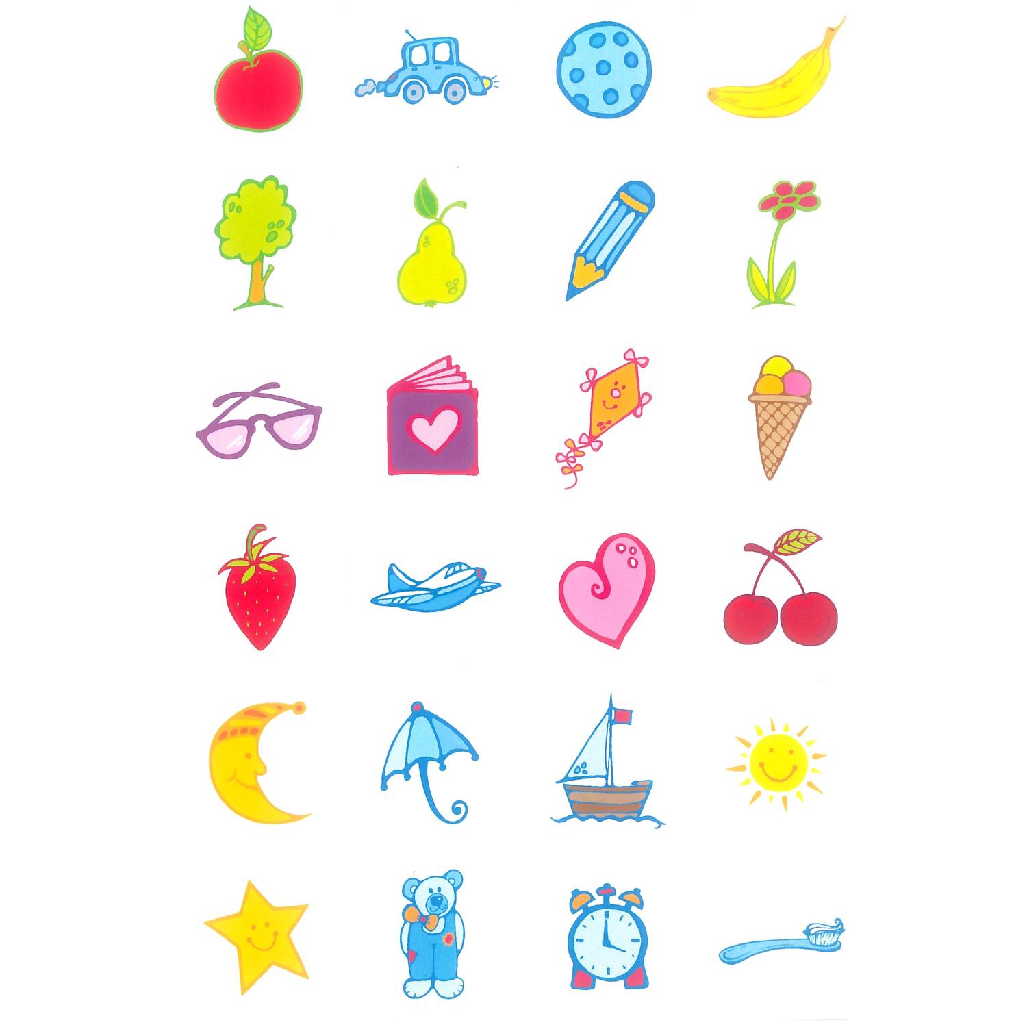 EDUPLAY 110272 Erkennungsschilder Gegenstände Aufkleber, mehrfarbig (1 Set)