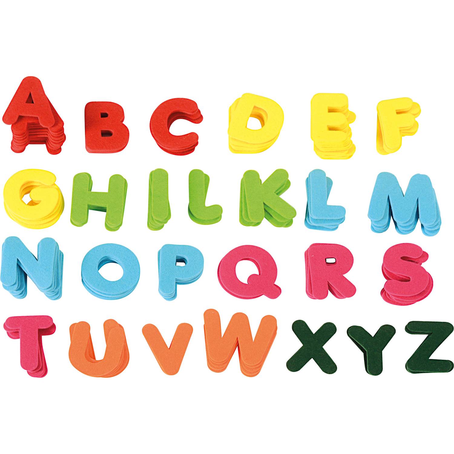 EDUPLAY 120491 Filzbuchstaben Mega 8 cm, Polyesterfilz, mehrfarbig, 150-teilig (1 Set)