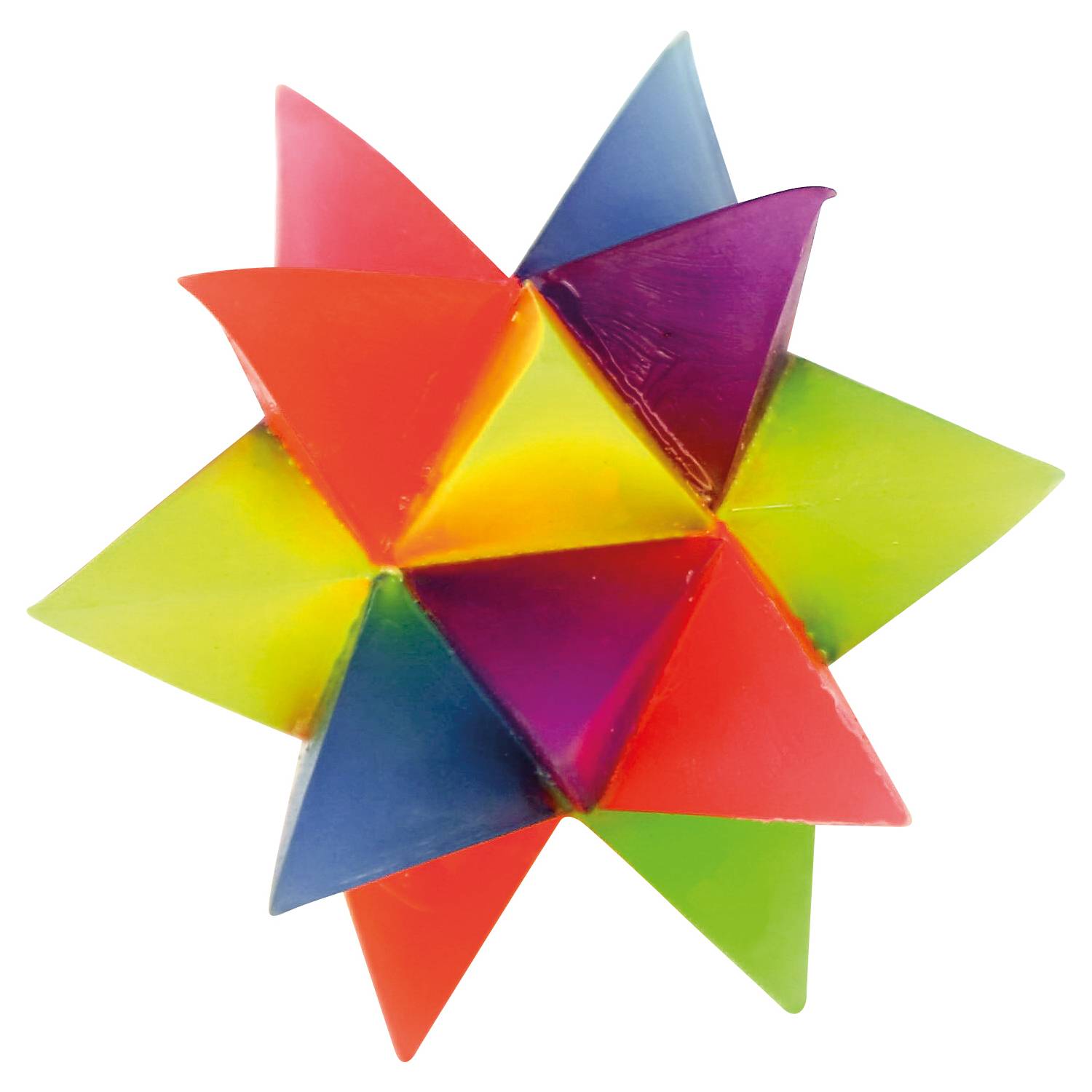 EDUPLAY 130238 Leuchtflummi Kristall, Ø 5,5 cm, bunt