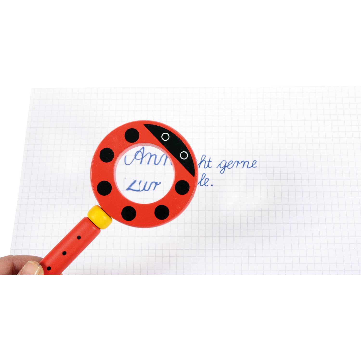 EDUPLAY 130252 Lupe, Holz, Ø 6,8 x 12,8 cm (Farbe zufällig)