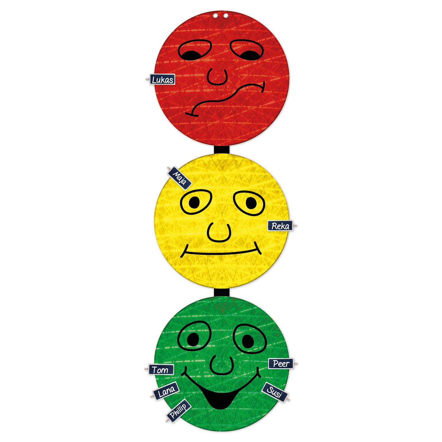 EDUPLAY 120502 Verhaltens-Ampel aus Karton, 30 x 94 x 0,3 cm, rot/gelb/grün