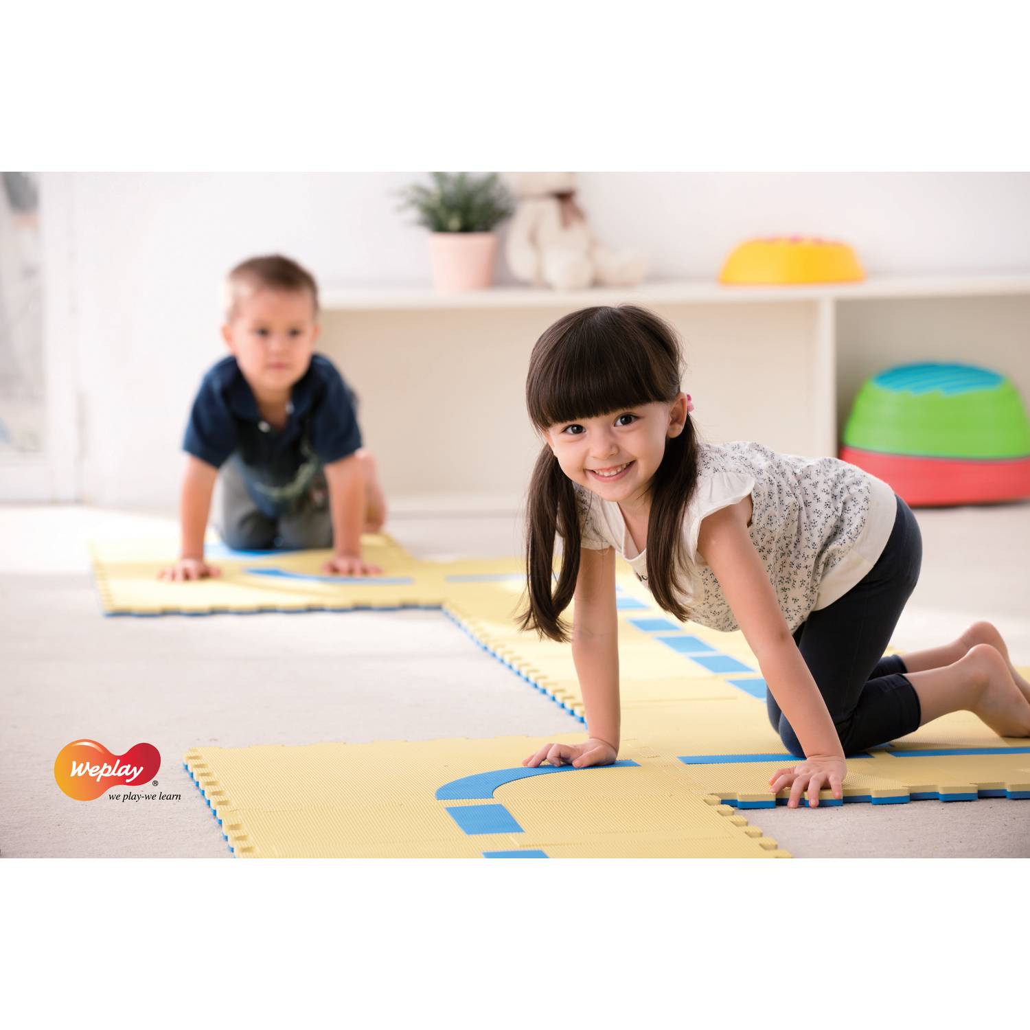 Weplay KM1802 Legematten, gelb/blau, 12-teilig (1 Set)