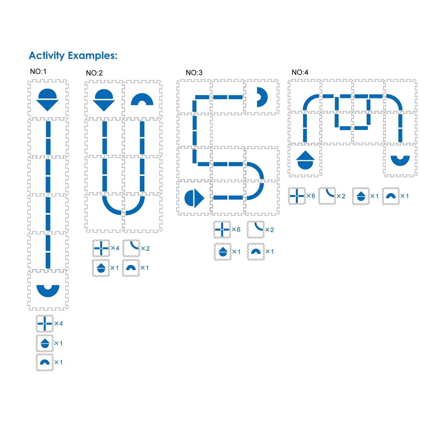 Weplay KM1802 Legematten, gelb/blau, 12-teilig (1 Set)