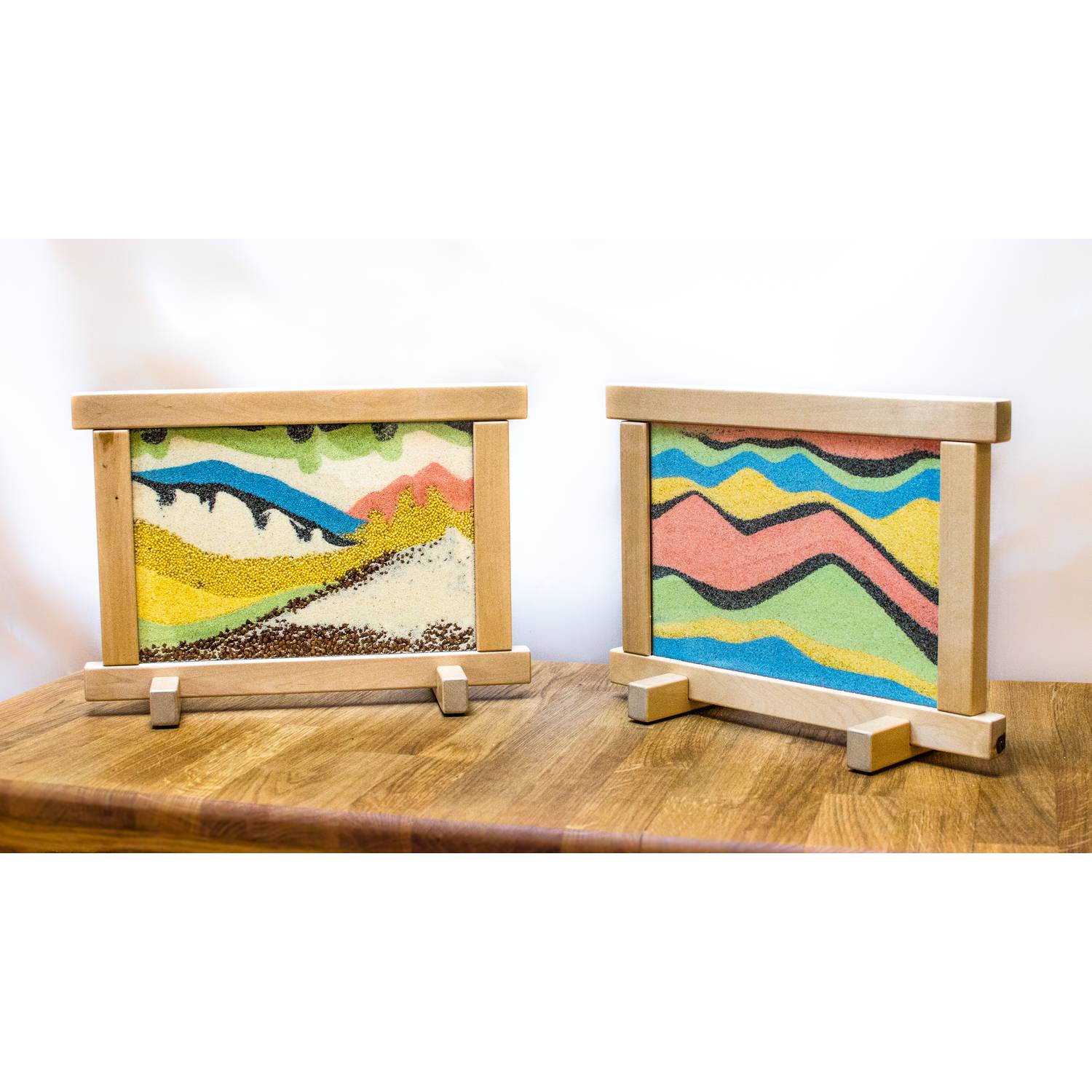 EDUPLAY 120619 Kreativ-Rahmen mit Sand, 36,6 x 26,4 cm, natur/klar