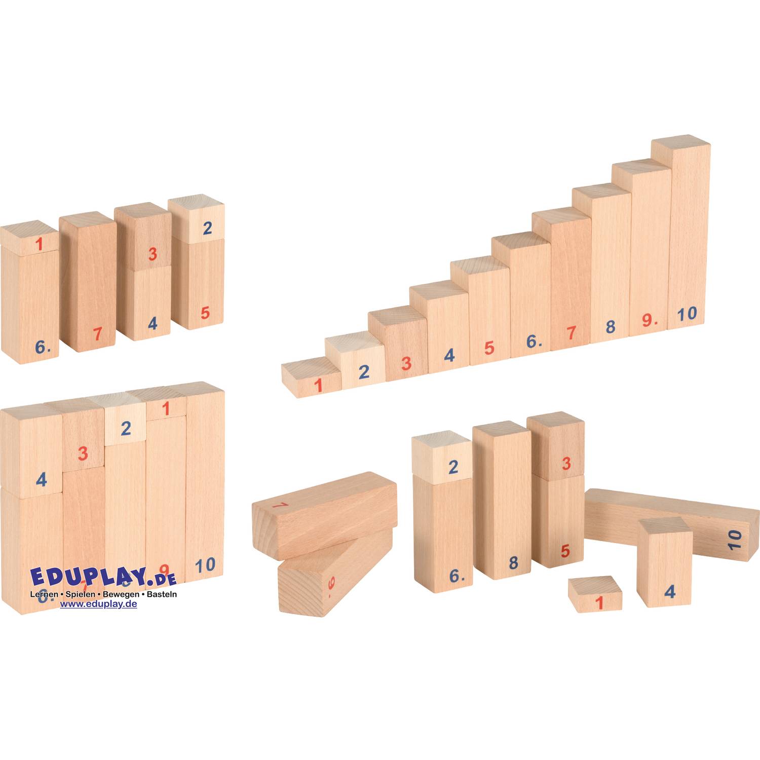 EDUPLAY 120710 Zahlentreppe, natur