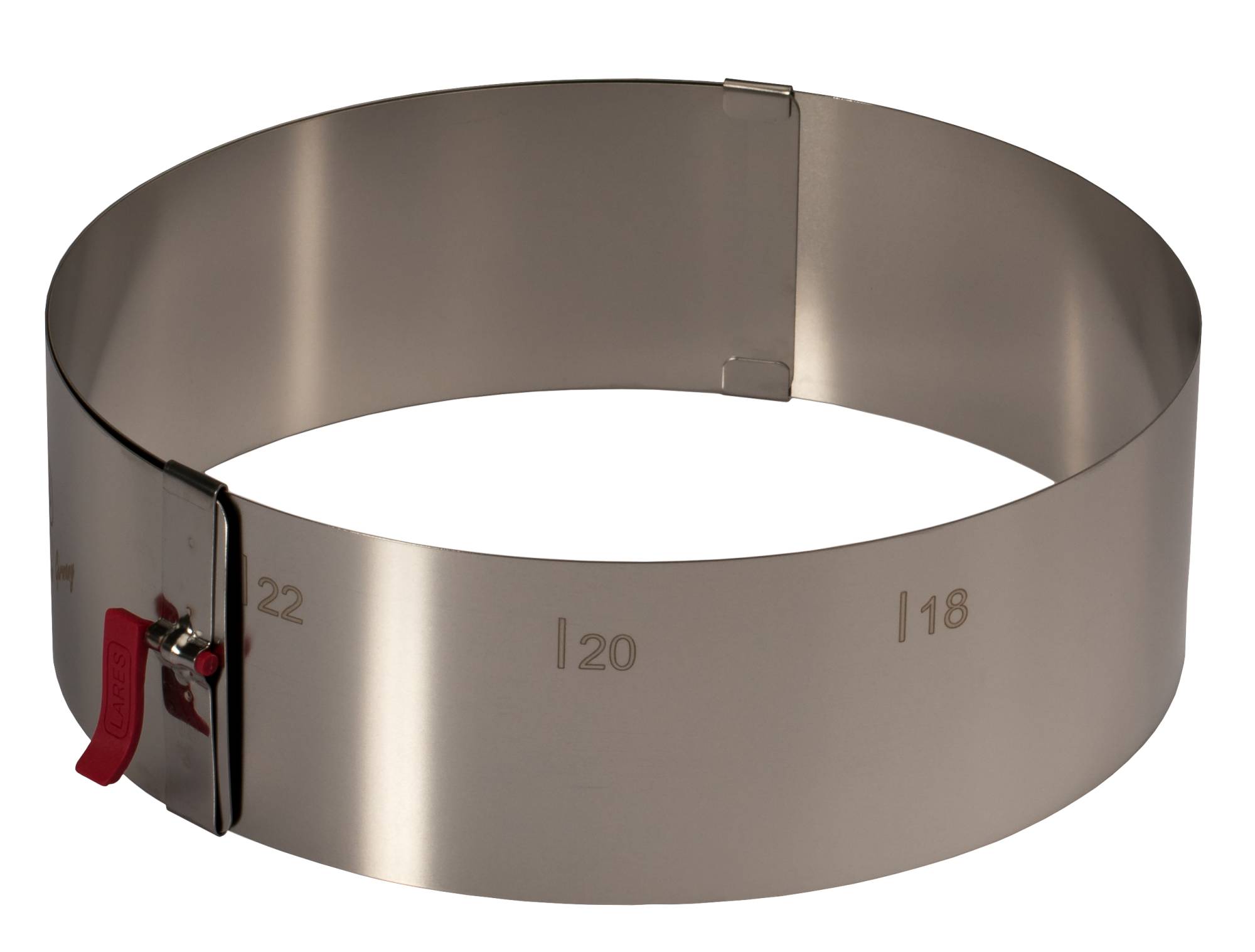 Lares 6008 Tortenring mit Klemmhebel Höhe 7 cm