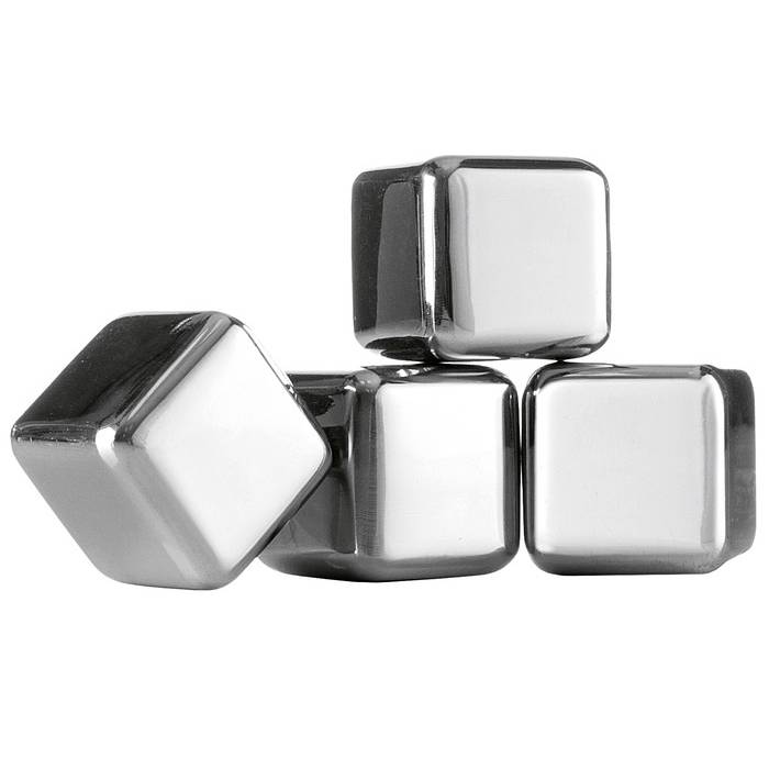 Vacu Vin 18603606 Whisky Kühlsteine, silber (4 Stück)