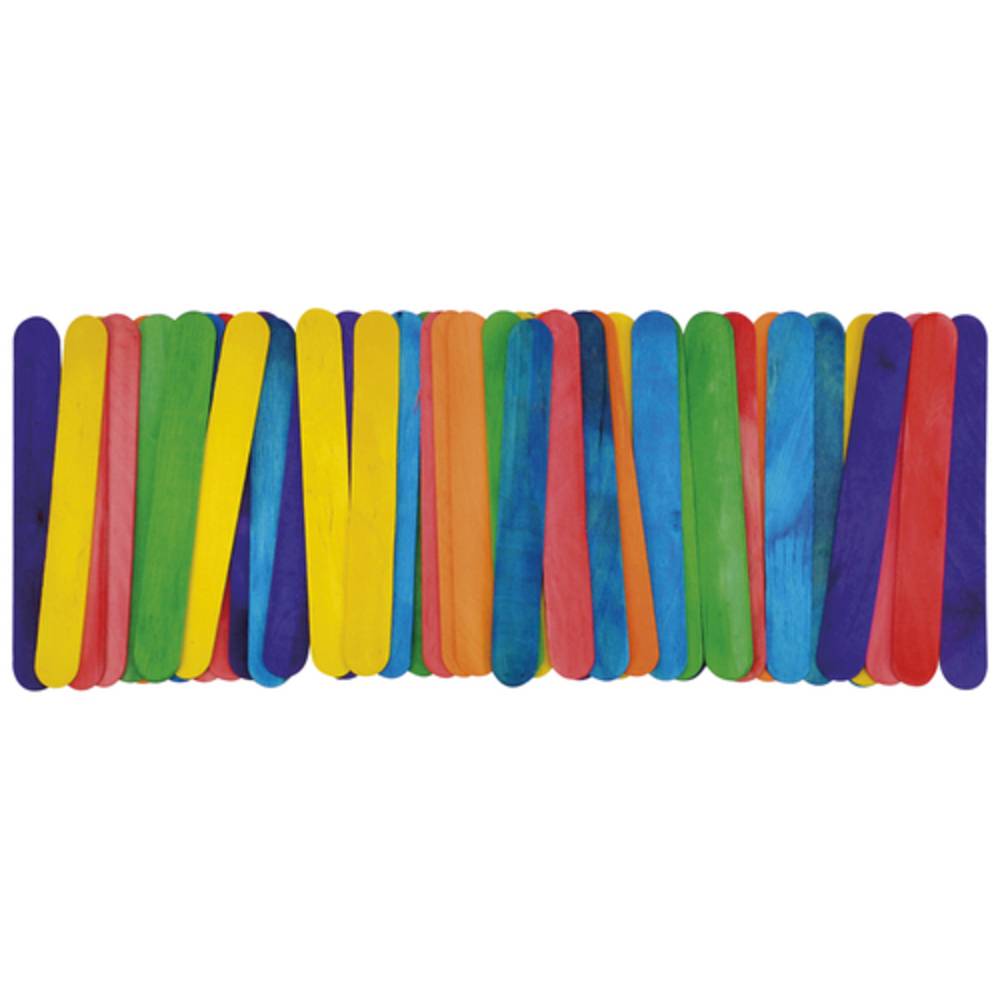 EDUPLAY 200-003 Bastelhölzer "Lollipop" groß, bunt (50er Pack)