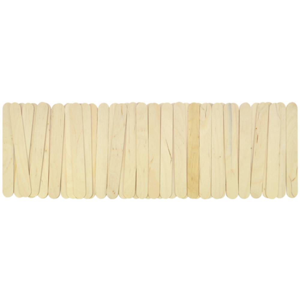 EDUPLAY 200-005 Bastelhölzer "Lollipop" groß, 15 x 2 x 0,18 cm, natur (50er Pack)
